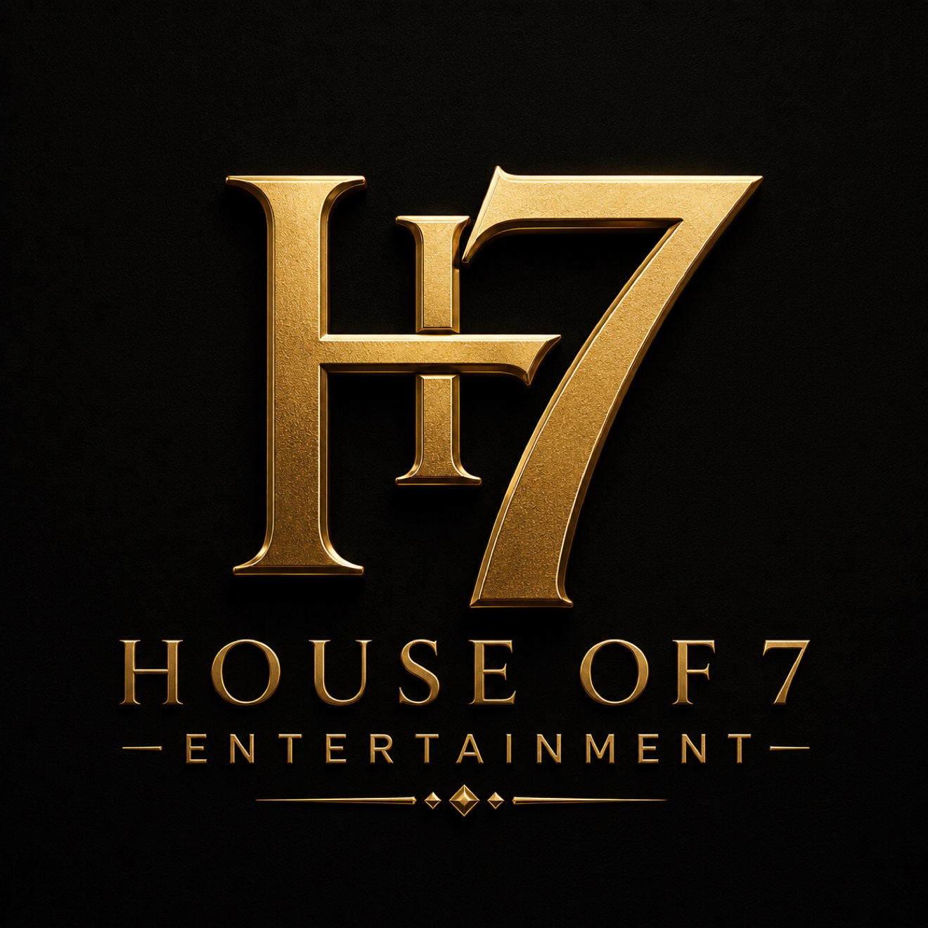 House of 7 Entertainment gold monogram logo